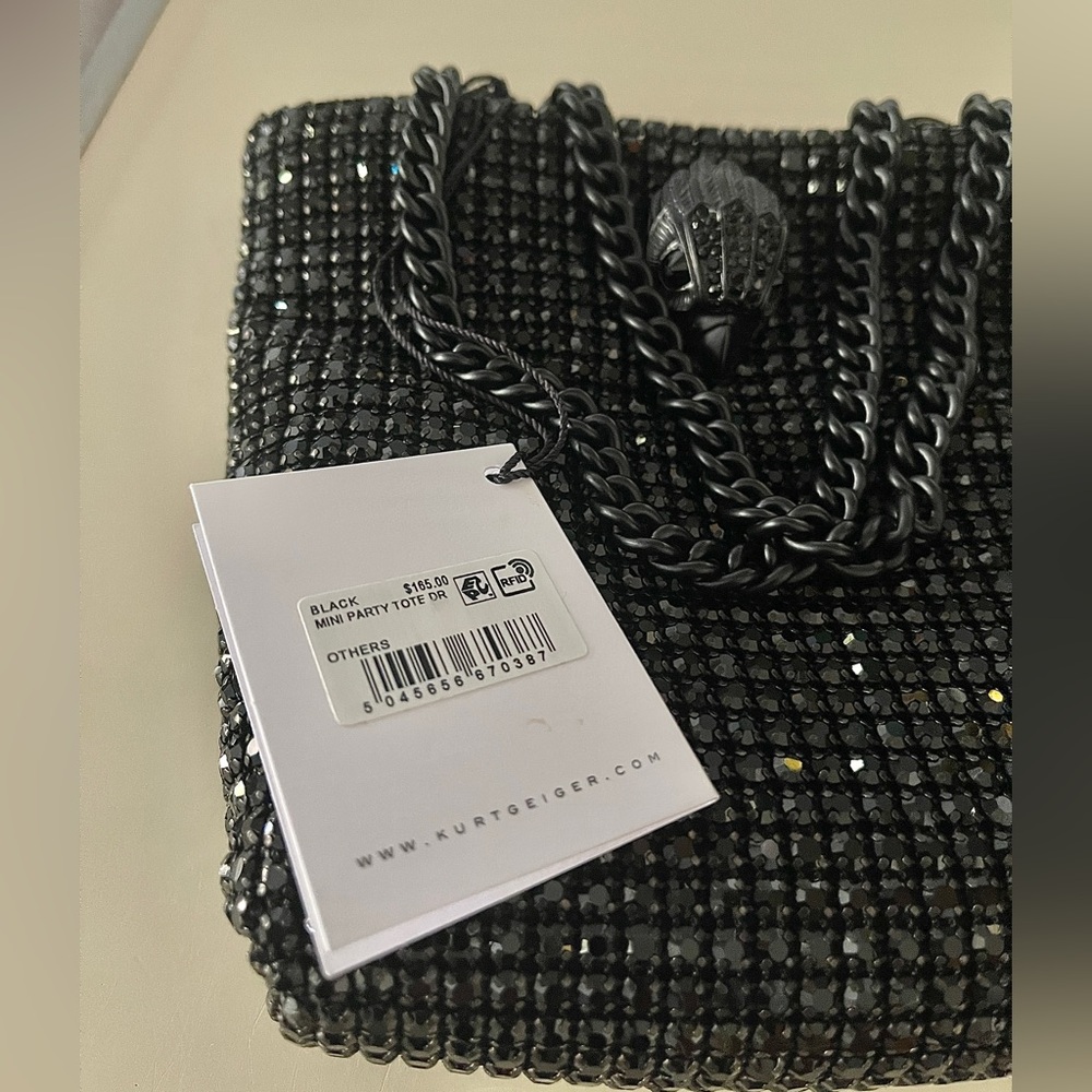 Kurt Geiger NWT Mini Party Tote/Bag All-over Crystals w/ Iconic Bird Head - Picture 13 of 15